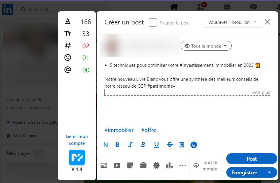 Rédaction / publication de post Linkedin